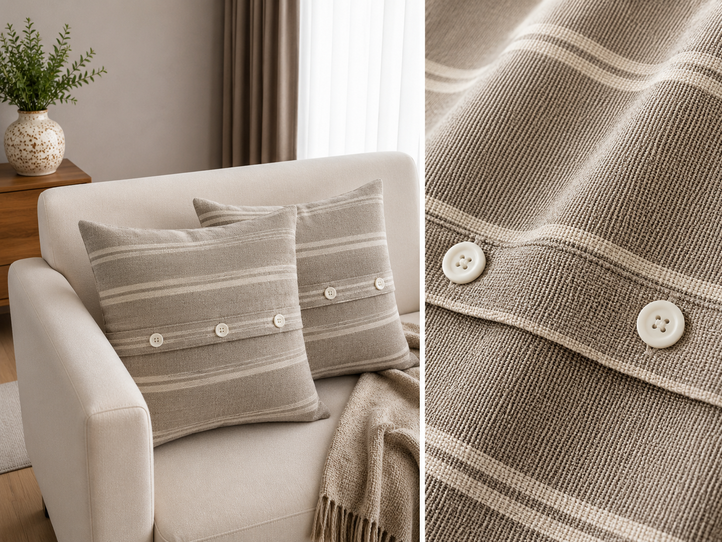 CUSHION COVERS Natural Fabrics