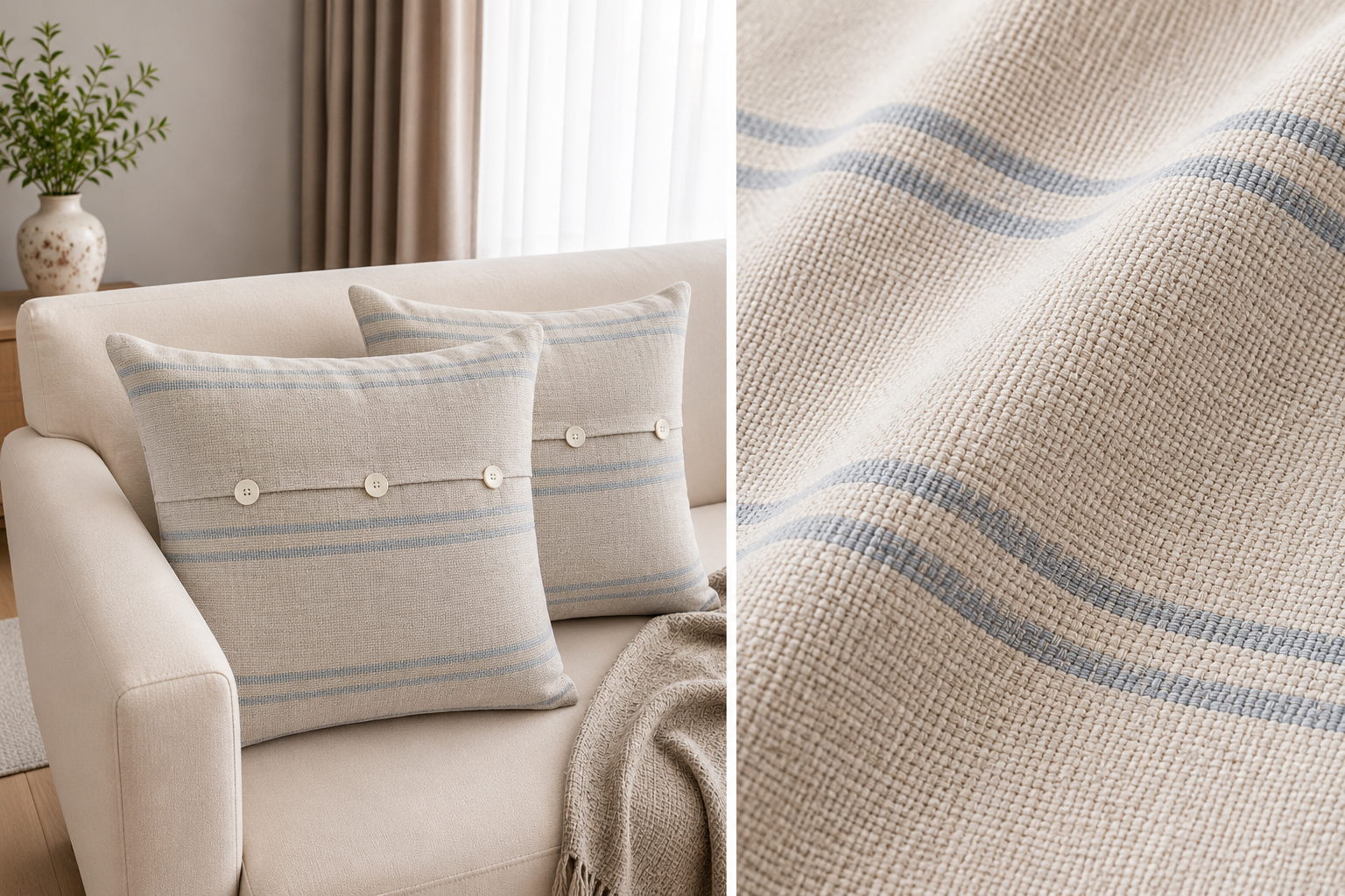 CUSHION COVERS Natural Fabrics