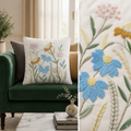 CUSHION COVERS EMBRODIERY - BED LINEN