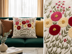 CUSHION COVERS EMBRODIERY - BED LINEN