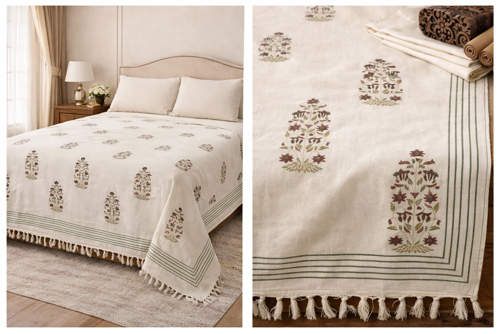Hand block Bedspreads