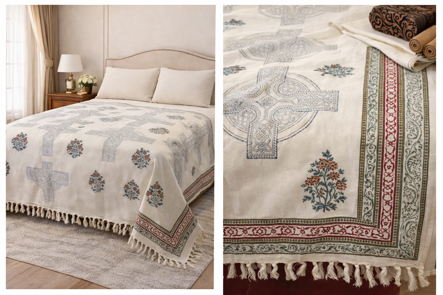 Hand block Bedspreads