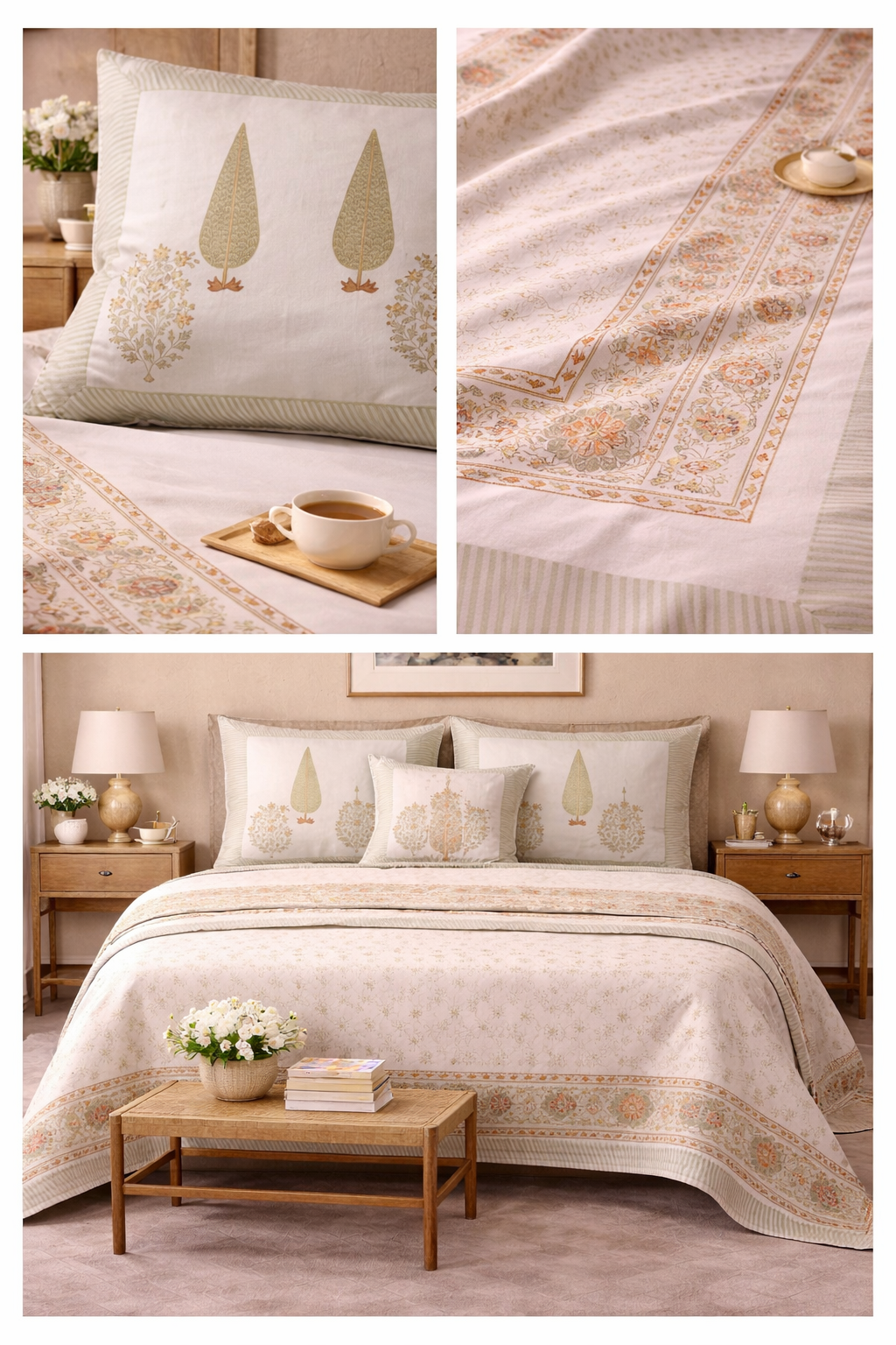 500 TC HAND BLOCK BEDSHEETS