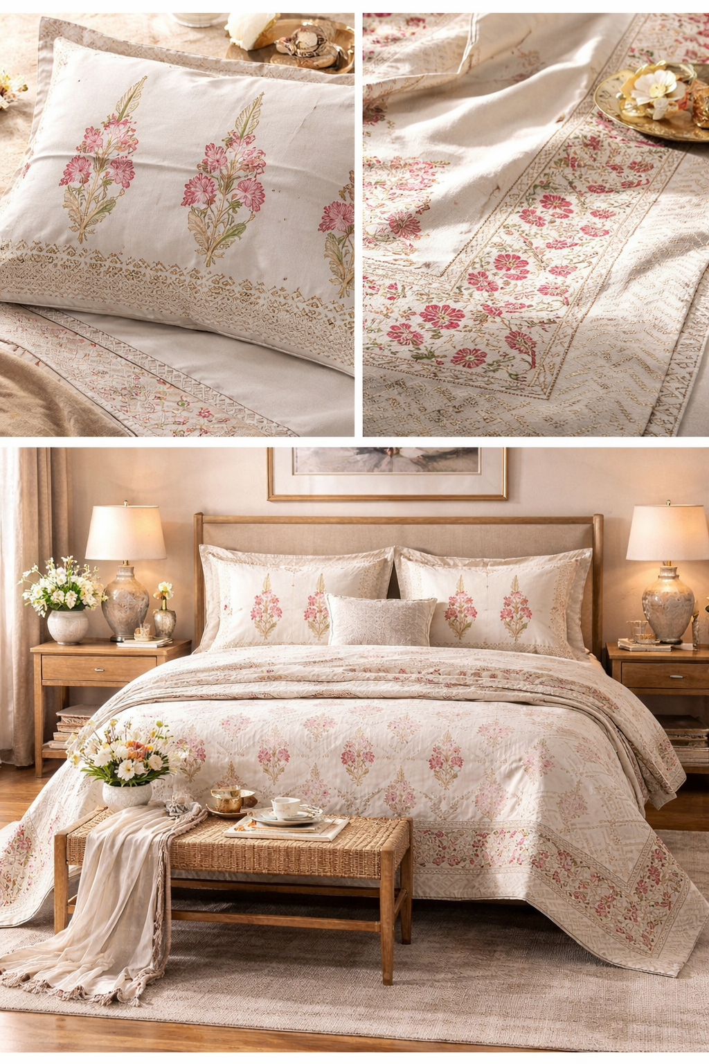 500 TC HAND BLOCK BEDSHEETS
