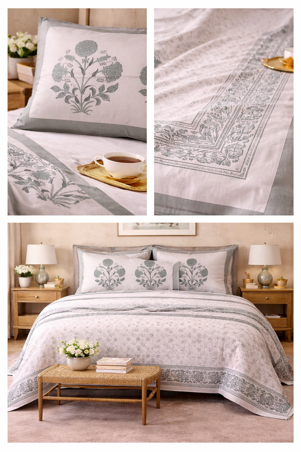 500 TC HAND BLOCK BEDSHEETS