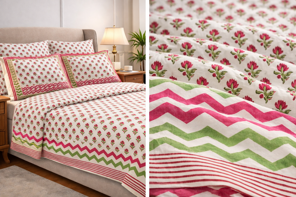 Handblock bedsheets