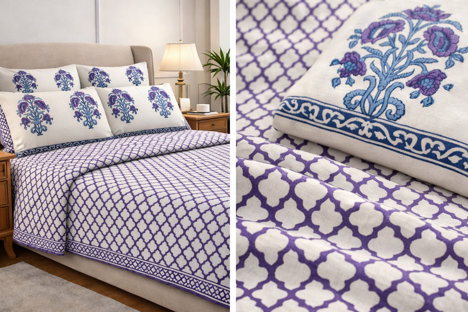 Handblock bedsheets