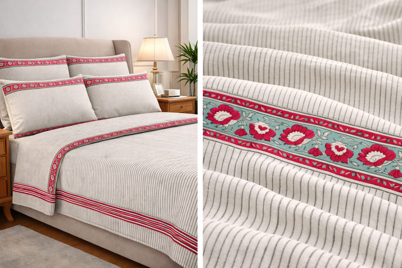 Handblock bedsheets