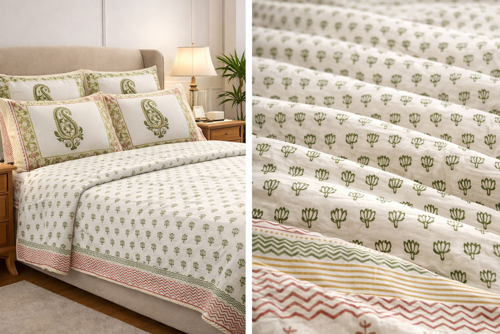 Handblock bedsheets