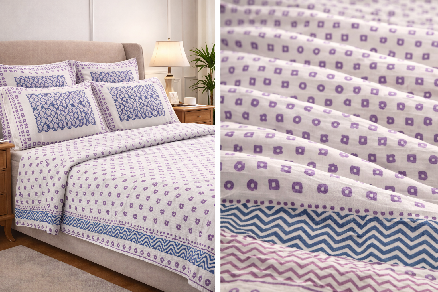 Handblock bedsheets