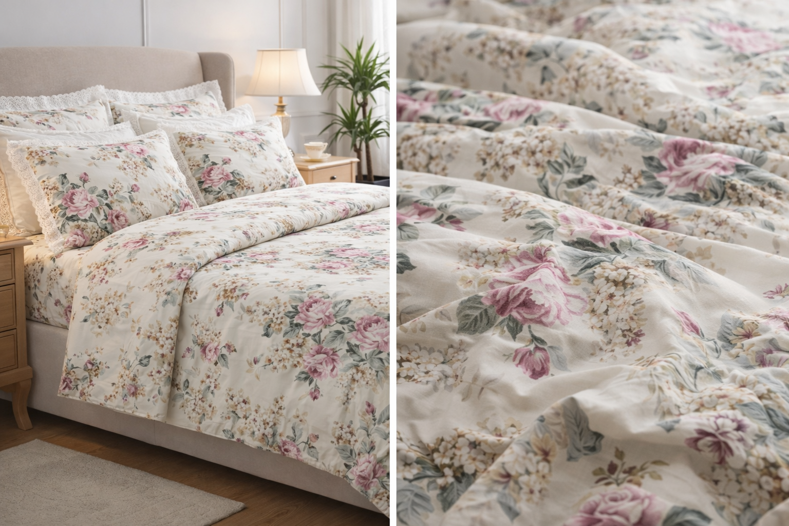 Vintage Bloom Lace Bedsheet