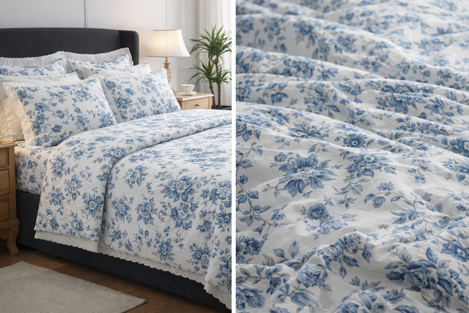 Vintage Bloom Lace Bedsheet